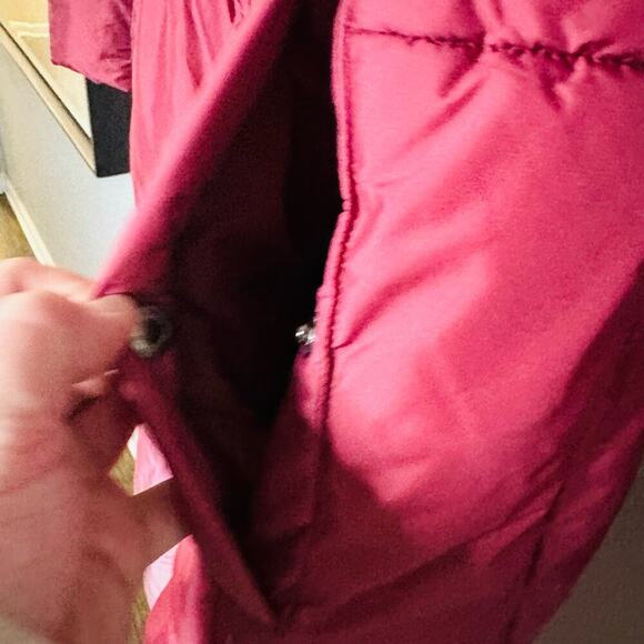 Busayo Collective Ombré Wine Pink Purple Parka Puffer Trench Jacket size XS - Picture 12 of 15